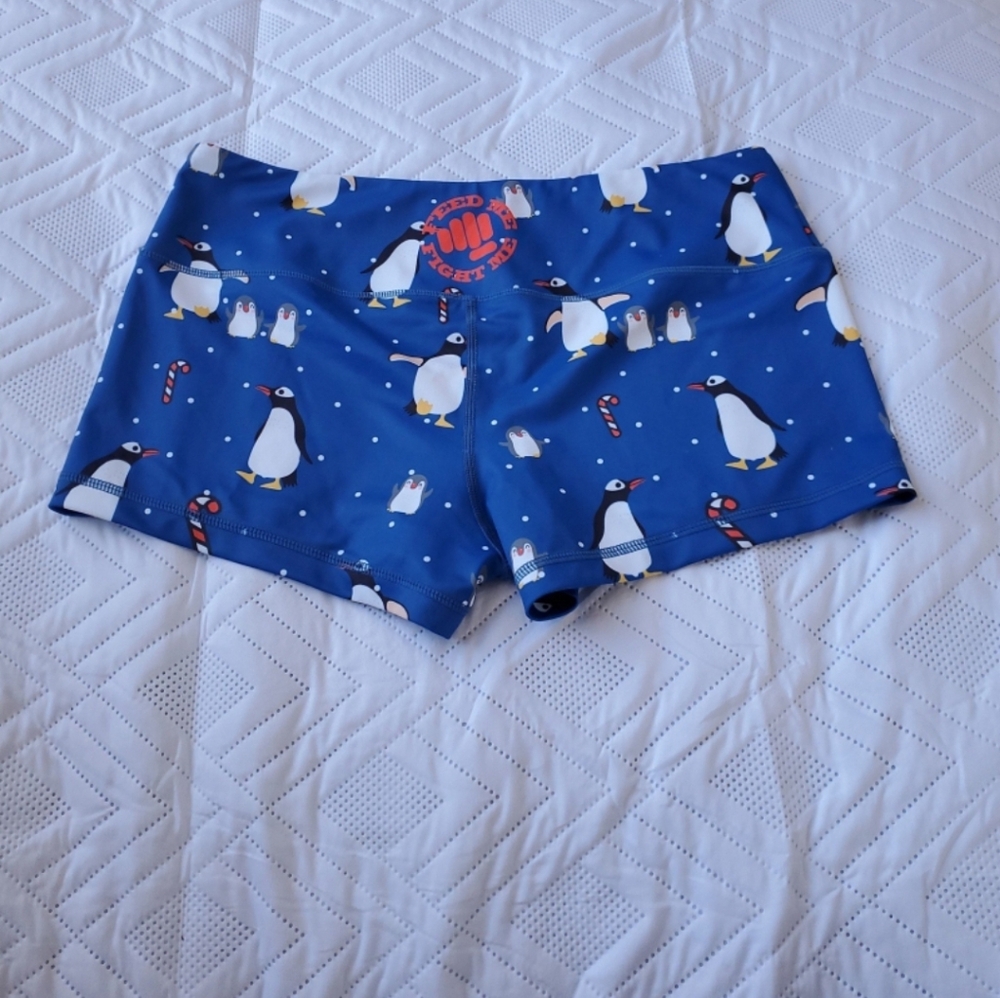 Feed Me Fight Me Penguin Shorties, Size M View 2